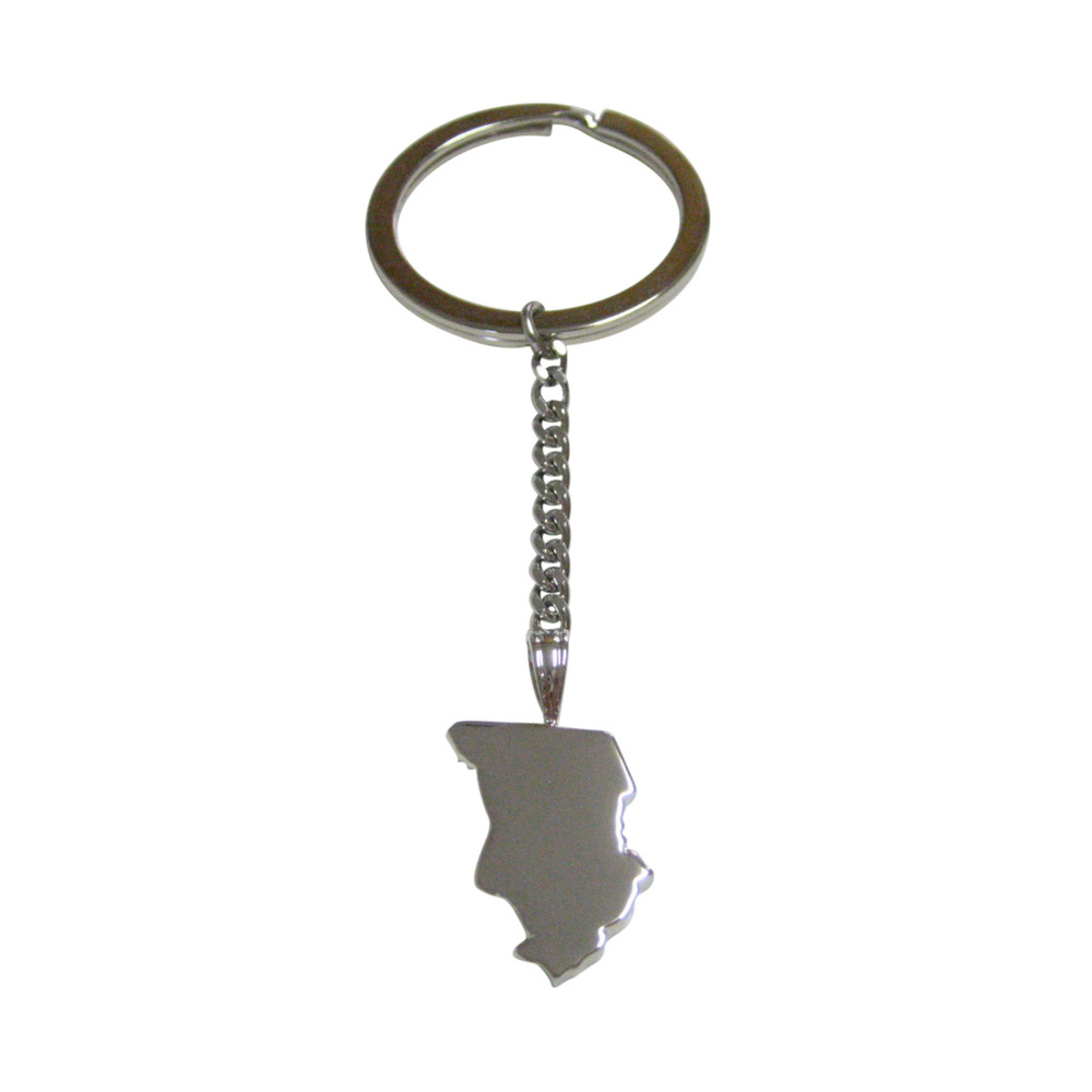 Chad Map Shape Pendant Keychain - image 1